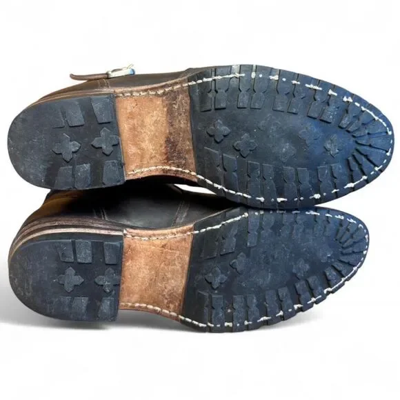 VTG Frye Dorado Dark Brown Leather Tall Riding Boots sz 5.5 Goodyear Welt, Spain - Picture 10 of 13